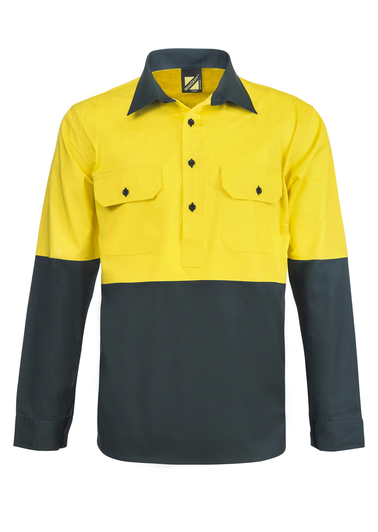 2 Tone Half Placket Sht W Vent