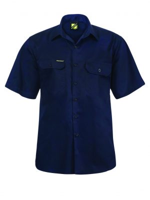 LIGHTWEIGHT SHORT SLEEVE VENTED COTTON DRILL SHIRT
