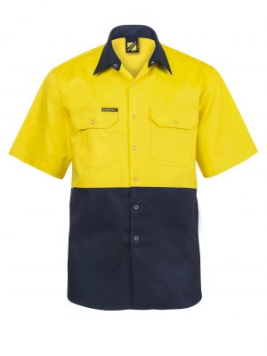 TWO TONE HI VIS S/S SHIRT STUD