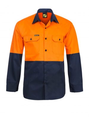 COTTON L/S SHIRT W MESH INSERT