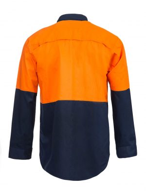 COTTON L/S SHIRT W MESH INSERT