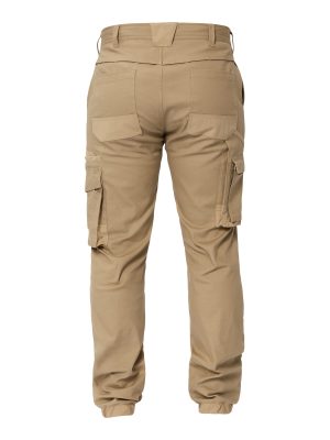 STRETCH CARGO PANTS WITH ELASTICISED HEM