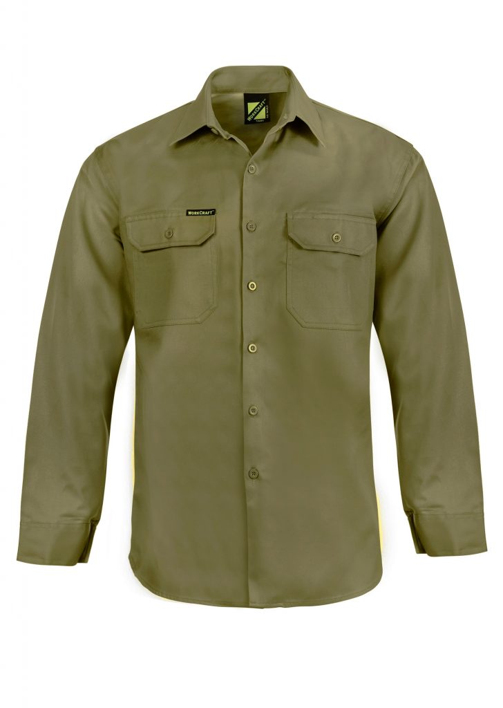 Tradies Lightweight Cotton Drill Long Sleeve Work Shirt
