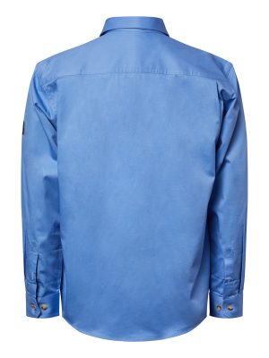 LIGHTWEIGHT LONG SLEEVE CLOSED FRONT COTTON DRILL SHIRT