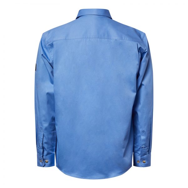 Long Sleeve Closed Front Cotton Drill Work Shirt