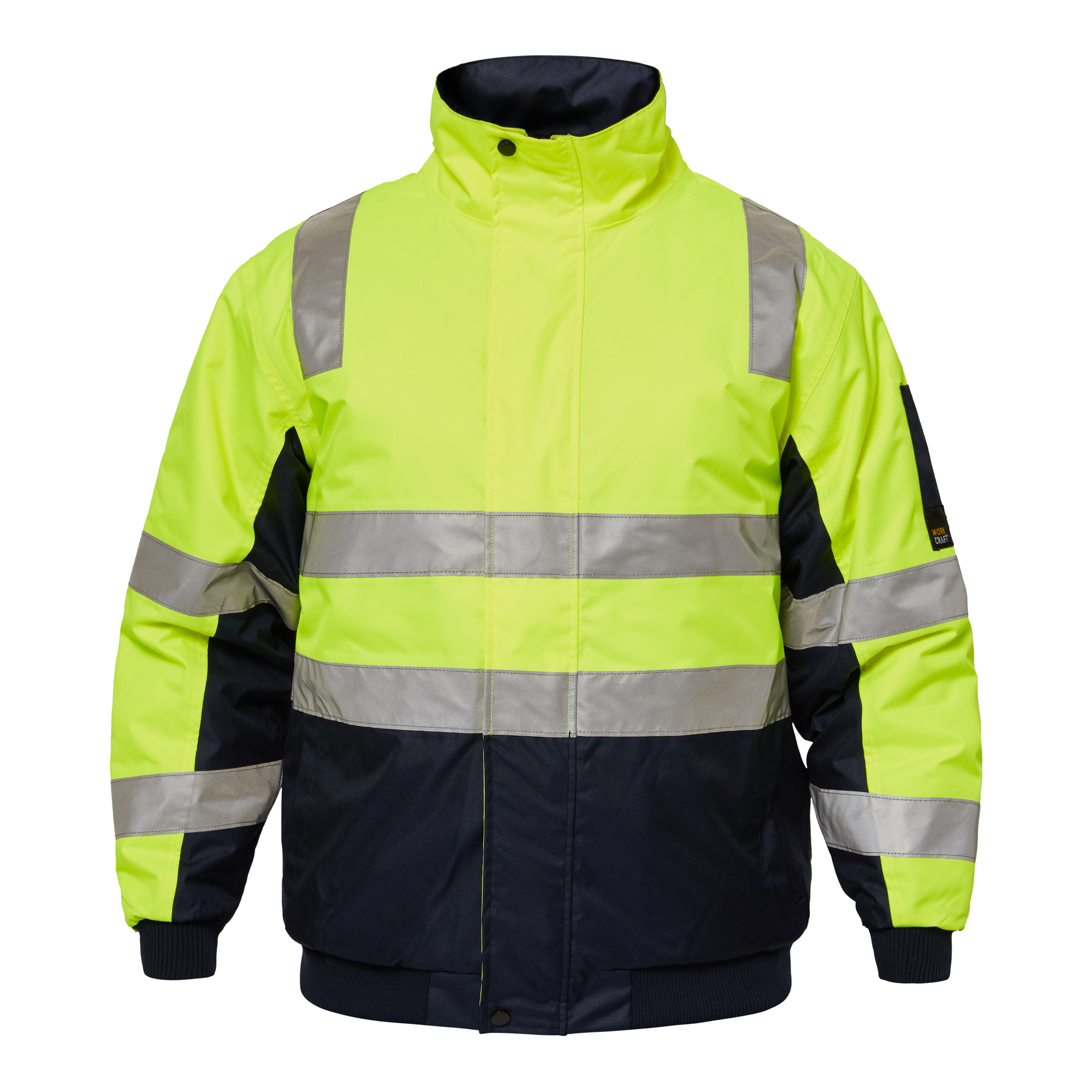 HI VIS MODERN REFLECTIVE BOMBER JACKET workcraft