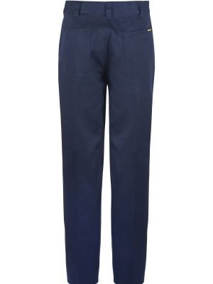 FLAT FRONT COTTON TROUSER LONG