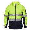 TWO TONE HI VIS HOODIE W TAPE