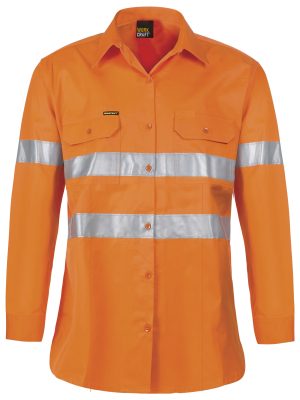 LADIES LIGHT WEIGHT HI VIS SHIRT WITH CSR TAPE