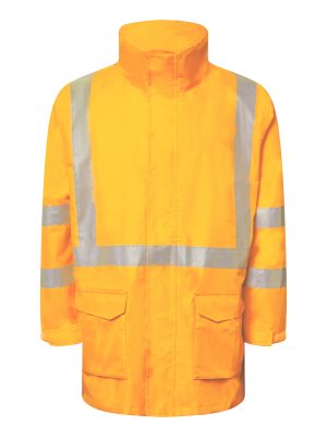 HI VIS 6 IN 1 NSW RAIL X-TAPE JACKET WITH REMOVABLE SLEEVES